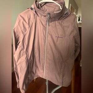 Columbia Women's Hooded Rain Jacket - Dusty Rose Pink